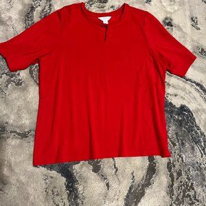 Liz Claiborne RED Top Plus Size (1X)